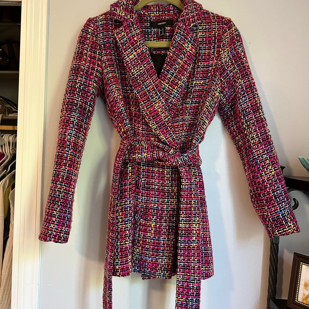 Forever 21 Multicolor coat. Never worn.